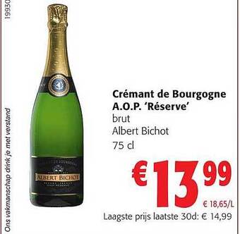 Colruyt Crémant de bourgogne aop réserve aanbieding