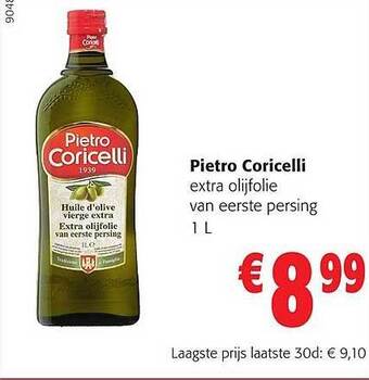 Colruyt Pietro coricelli extra olijfolie van eerste persing aanbieding