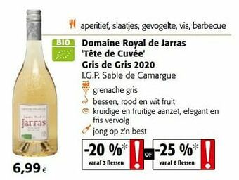 Domaine royal de jarras tête de cuvée gris de gris 2020 i.g.p. sable de camargue