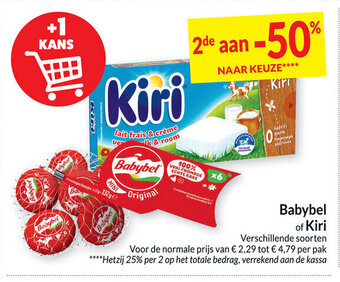 Intermarché Babybel of Kiri aanbieding