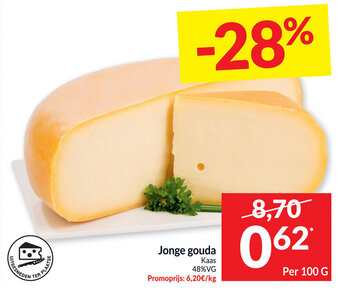 Intermarché Jonge gouda kaas per 100G aanbieding
