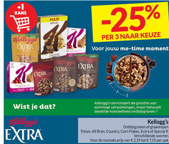 Intermarché Kellogg's ontbijtgranen of graanrepen aanbieding