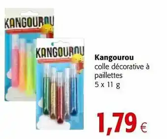 Kangourou colle décorative à paillettes