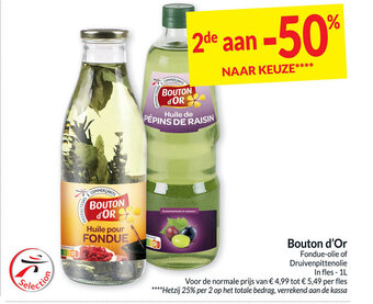 Intermarché Bouton d'Or fondue-olie 1L aanbieding