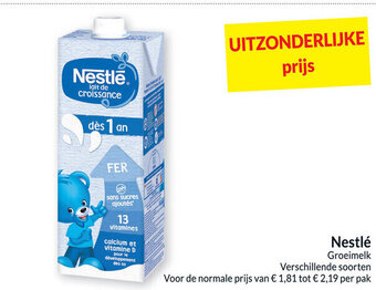 Intermarché Nestle groeimelk aanbieding