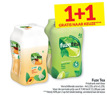 Intermarché Fuze tea frisdrank met thee aanbieding