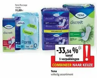 Colruyt Tena pants plus large aanbieding