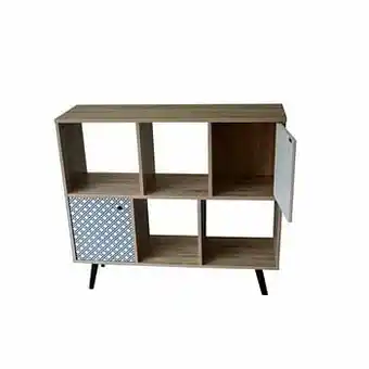 Leen Bakker Dressoir Azoia - whitewash - 87x98,5x29 cm - Leen Bakker aanbieding