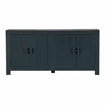 Leen Bakker Woood dressoir Benson - mat zwart - 85x177x46 cm - Leen Bakker aanbieding