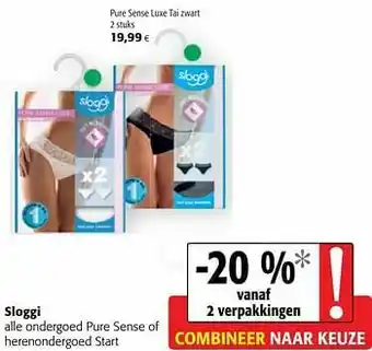 Sloggi pure sense luxe tai zwart