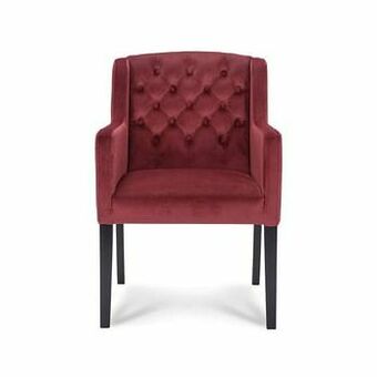 Leen Bakker Eetkamerstoel Rosetti - velvet - rood - Leen Bakker aanbieding