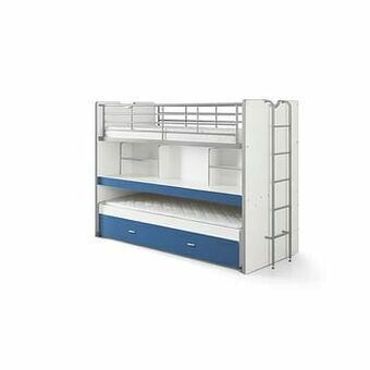 Leen Bakker Vipack hoogslaper Bonny - blauw - 221,5x101,5x161 cm - Leen Bakker aanbieding