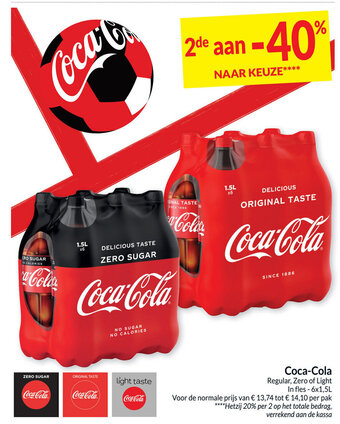 Intermarché Coca-Cola regular, zero of light 6x1.5L aanbieding