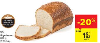 Carrefour Market Wit tijgerbrood 800G aanbieding