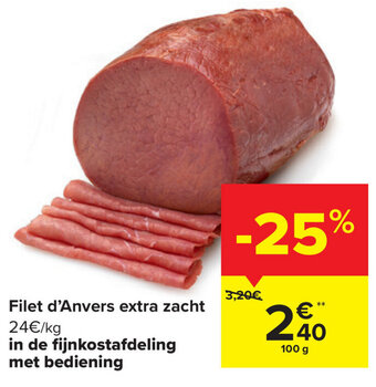 Carrefour Market Filet d'anvers extra zacht 100G aanbieding