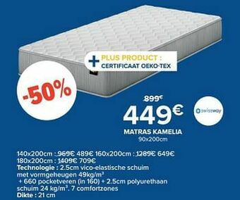 De Matrassenkoning Matras kamelia aanbieding