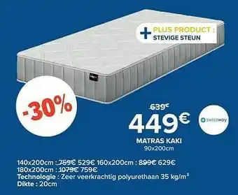 De Matrassenkoning Matras kaki aanbieding
