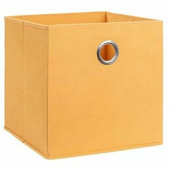 Leen Bakker Opbergbox Parijs - oker - 31x31x31 cm - Leen Bakker aanbieding