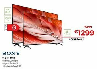 Exellent Sony uhd tv scxr55x94j aanbieding