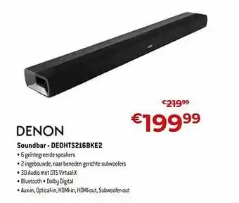 Exellent Denon soundbar - dedhts216bke2 aanbieding
