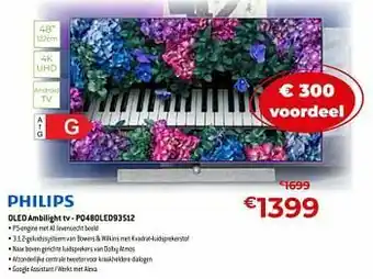 Exellent Philips oled ambilight tv - pq48oled93512 aanbieding