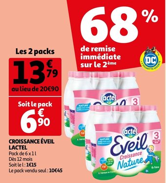 Auchan Croissance Eveil Lactel aanbieding