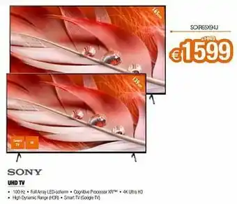 Expert Sony uhd tv scxr65x94j aanbieding