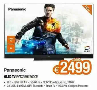Expert Panasonic oled tv pvtx65hz2000e aanbieding