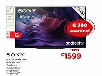 Exellent Sony oled tv - scke48a9b aanbieding