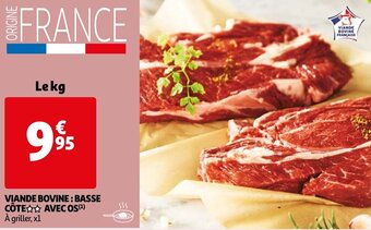 Auchan Viande Bovine:Basse Cote Avec OS aanbieding