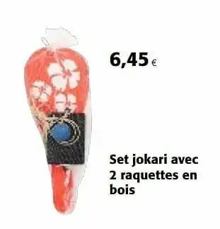 Set jokari avec 2 raquettes en bois