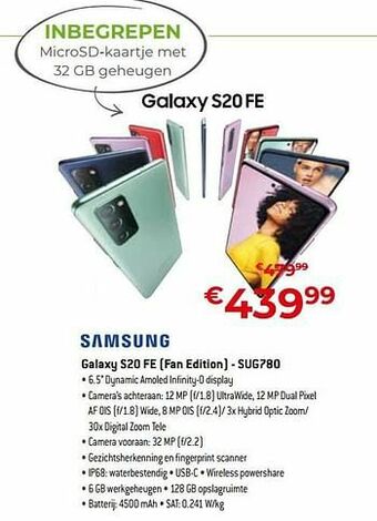 Exellent Samsung galaxy s20 fe fan edition - sug780 aanbieding