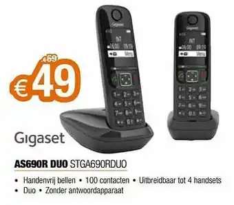 Expert Gigaset as690r duo stga690rduo aanbieding
