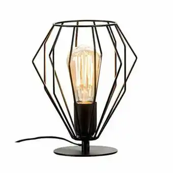 Leen Bakker Tafellamp Marnix - mat zwart - 20x25 cm - Leen Bakker aanbieding