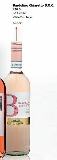 Bardolino chiaretto d.o.c. 2020 le cenge veneto - italie