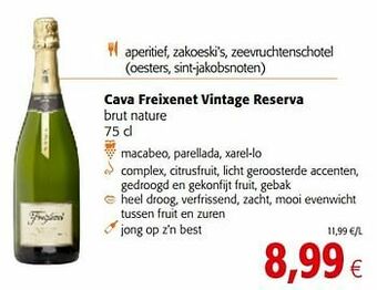 Cava freixenet vintage reserva brut nature