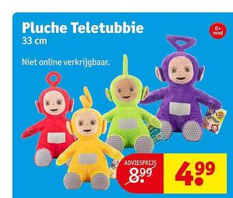 Kruidvat Pluche teletubbie 33 cm aanbieding