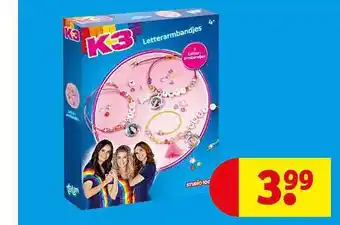 Kruidvat K3 letterarmbandjes aanbieding