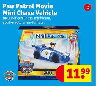Kruidvat Paw patrol movie mini chase vehicle aanbieding