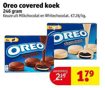 Kruidvat Oreo covered koek 246 gram aanbieding