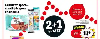 Kruidvat Kruidvat sport-, maaltijdrepen en snacks aanbieding