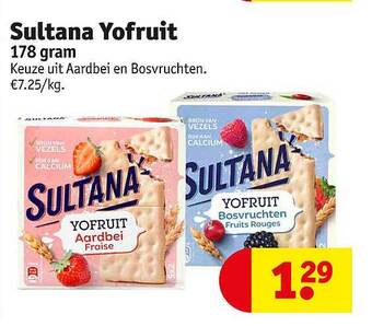 Kruidvat Sultana yofruit 178 gram aanbieding