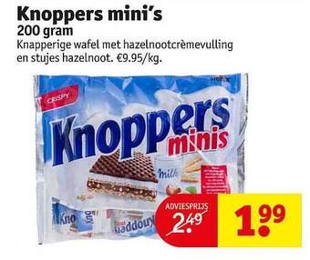 Kruidvat Knoppers mini's 200 gram aanbieding
