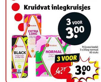 Kruidvat Kruidvat inlegkruisjes aanbieding