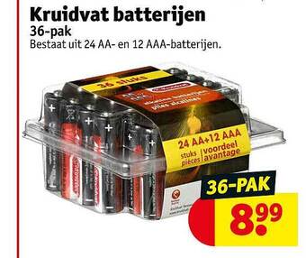 Kruidvat Kruidvat batterijen 36-pak aanbieding
