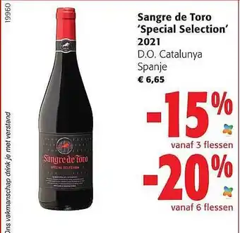 Colruyt Sangre de toro 'special selectio' 2021 d.o. catalunya aanbieding