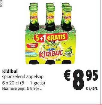 Colruyt Kidibul sprankelend appelsap aanbieding