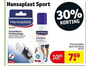 Kruidvat Hansaplast sport 30% korting aanbieding