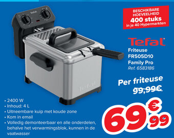 Carrefour Market Tefal Friteuse FR505D10 Family Pro aanbieding