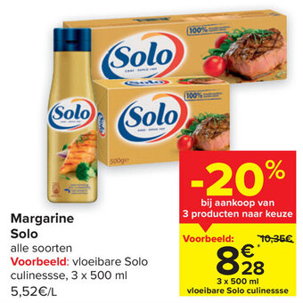 Carrefour Market Solo Margarine Alle Soorten aanbieding